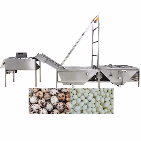 Manufacturer Quail Eggs Boiling Machine Quail Eggshell Breaking Peeling Machine